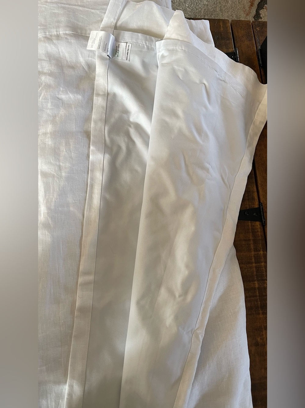 NWOT Quince European Linen True Blackout Curtain - Single Panel (White) 48 X 84 - Picture 3 of 7